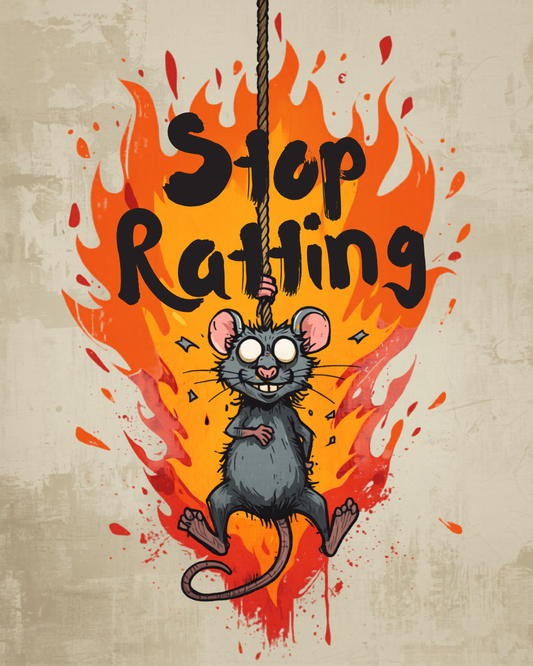Stop Snitchin Raw Urban Streetwear Graphic- "Stop Ratting" Noose & Fire tee